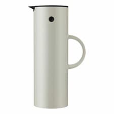 Image of Stelton EM77 vacuum jug, thermos jug with glass insert, teapot, sand, 1 L