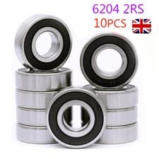 Image of Pack of 10 6204 2RS 62042RS Rubber Sealed Bearing Deep Groove Bearing 20x47x14mm