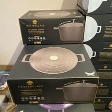 Image of MasterClass Cast Aluminium 4L Casserole Dish Black