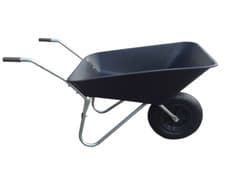 Image of Black Wheelbarrow 85L with pneumatic wheel 85 litre Gardening mucking out barrow