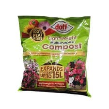 Image of Doff Lightweight Multi Purpose Compost Expands to 15L 100% Peat Free& Fertiliser