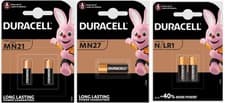 Image of Duracell MN21 A23 LRV08, MN27 A27 12V, N MN9100 LR1 Alkaline Battery Pack