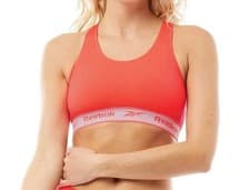 Image of Reebok Womens Angie Seamless Rib Performance Crop Top Neon CHERRY SIZE:M