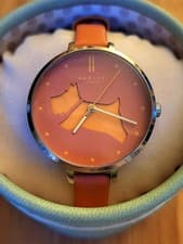 Image of Radley London Ladies Pink Watch Leather Strap, Original Box, Very Good Condition