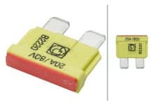 Image of HELLA Fuses (8JS 711 683-252) Fuse Standard Flat Fuse 20A Yellow Qty 10 OEM
