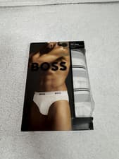 Image of New Hugo Boss Men's 3 Pack White Power Mini Briefs, UK Size Large