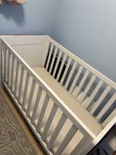 Image of Tutti Bambini Alba 3-in-1 Baby Cot Bed and Mattress White