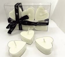 Image of Heart shape soy wax tealights candles x3 Packs various scents