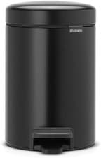 Image of Brabantia 113321 Pedal Bin Newicon with plastic inner Bucket, Matt Black - 3 L