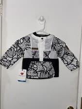 Image of NWT Kids Obermeyer Finn Windbreaker Pullover Hoodie Jacket Black White Sz XS