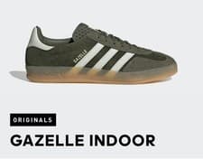 Image of Adidas Originals Gazelle Indoor Trainers Green Size 8