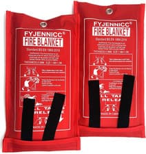 Image of Fire Blanket 39.3"x39.3" - 2 Pack with Flame-Retardant Cotton Tapes