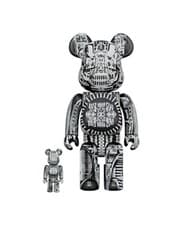 Image of NEW Sealed Medicom BE@RBRICK H.R. Giger BLACK CHROME 400/100% Bearbrick Designer