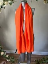 Image of TED BAKER Scarf Esteli Branded Womens Large Wrap Scarf Orange NEW
