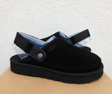 Image of UGG BLACK GOLDENCOAST CLOG SUEDE PLATFORM SANDALS, MEN US 14/ EUR 48.5 ~NIB