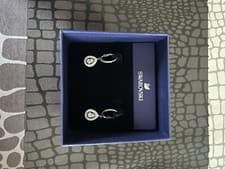 Image of Swarovski Earrings Pear Shape Halo Brand New With Box And Tags