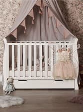 Image of Obaby Stamford Mini Sleigh Cot Bed - White
