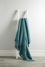 Image of Lisbon Throw 100% Cotton Plain Honeycomb Sofa Bed Cover Throws Blanket
