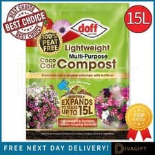 Image of DOFF LIGHTWEIGHT MULTI-PURPOSE COMPOST SOIL EXPANDS TO 15 LITRE PLANTING 15L