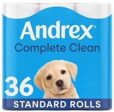 Image of Andrex Complete Clean Toilet Roll 36 Rolls (Previously Andrex Classic Clean