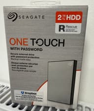 Image of Seagate One Touch with Password Portable Hard Drive 2TB Grey New Boxed HDD 1tuch