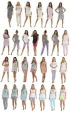 Image of Ladies Summer Nightwear Women's Pyjama Set Pj's Nightdress Nightie Loungewear