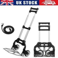 Image of 100kg Weight Heavy Duty Folding Aluminium Hand Truck Trolley on Wheels Sack Cart