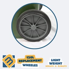 Image of Wheelie Bins & Bin Accessories | 120L,240L,360L | Bins,Wheels,Lids,Axels,Pins
