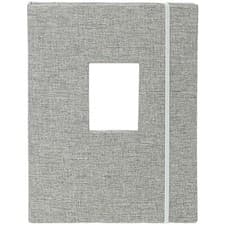 Image of 208 Slot Linen Photo Album with Clear Pockets for Organizing For Cards Photos