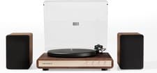 Image of Bluetooth Vinyl Turntable with Speakers, 2-Speed Belt Drive & USB