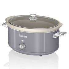 Image of SWAN SF17031GRN 6.5L Slow Cooker Retro Grey - New Boxed Damaged