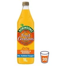 Image of Robinsons Fruit Creations Orange & Mango No Added Sugar 1L