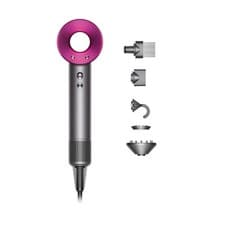 Image of Dyson Supersonic Hair Dryer Iron/Fuchsia + Attachments (HD08) UK Model