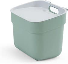 Image of Curver Lift Top Bin Ready to Collect 100% Recycled 5L Green with Light Grey Lid
