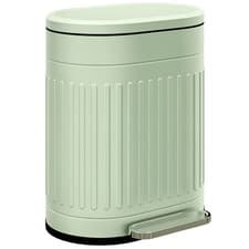 Image of HOMCOM 20L Pedal Bin, Metal Kitchen Bin with Soft-close Lid, Light Green