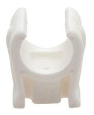 Image of PIPE CLIPS 15mm WHITE PLASTIC - PACK OF 10 - FREE SHIPPING