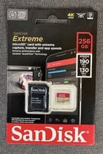 Image of SanDisk Extreme micro SD card SDXC 190MB/s UHSI U3 V30 with Adapter 256GB
