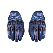 Image of Women's Motorcycle Gloves FIVE STUNT EVO2 Summer Flowers Pink