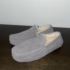 Image of Ugg Ascot 1101110 Suede Wool Slip On Loafer Slipper Forest Night Men's Size 9