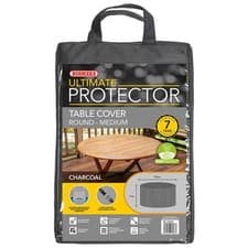 Image of Bosmere Ultimate Protector Circular Table Cover Sizes 4 To 6 Seat Charcoal Green