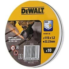 Image of DeWalt Inox 115Mm Thin Cut Metal Cutting Discs 10 Pack
