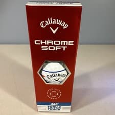 Image of New 2024 Callaway Chrome Soft Triple Track Golf Balls - 1 Sleeve (3) - White
