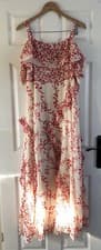 Image of Mint Velvet Gorgeous Cold Shoulder Floral Maxi Dress Size 16. RRP £149