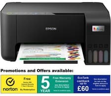 Image of Epson EcoTank ET-2862 Inkjet Printer All-in-One Print Scan Copy Cashback Offer