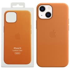 Image of Apple Leather iPhone 13 Case MagSafe Cover Genuine for 13 Pro Mini Max - New