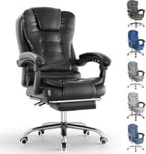 Image of Blisswood Executive Office Chair with Footrest & Lumbar Support Ergonomic Reclin