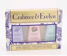 Image of Crabtree & Evelyn Hand Therapy 3 X 100g Lavender, Rosewater & Goat milk