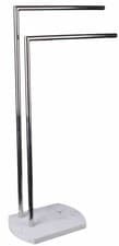 Image of Stainless Steel Chrome 2 & 3 Bar Freestanding Towel Rail Bathroom Floor Racks