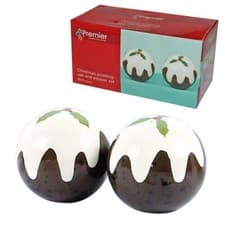 Image of Christmas Novelty Salt and Pepper Set - Christmas Pudding