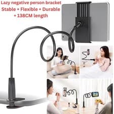 Image of Flexible Lazy Arm Gooseneck Tablet Smartphones Phone Holder Clamp Mount Bed Desk